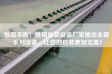 驚喜不斷!紙箱包裝設(shè)備廠家推出全新系列設(shè)備,讓您的包裝更加完美! 驚喜不斷!紙箱包裝設(shè)備廠家推出全新系列設(shè)備,讓您的包裝更加完美!