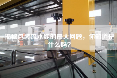 揭秘包裝流水線的最大問題,你知道是什么嗎
