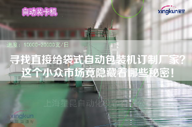尋找直接給袋式自動包裝機(jī)訂制廠家？這個小眾市場竟隱藏著哪些秘密！