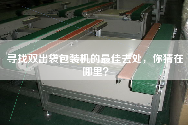 尋找雙出袋包裝機的最佳去處,你猜在哪里? 尋找雙出袋包裝機的最佳去處,你猜在哪里?