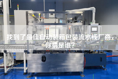 找到了最佳自動裝箱包裝流水線廠商，你猜是誰