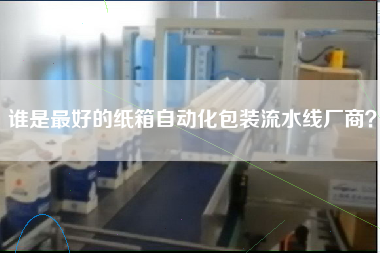 誰是最好的紙箱自動化包裝流水線廠商？