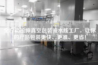 全自動拉伸真空包裝流水線工廠,讓你的產品包裝更快、更準、更省! 全自動拉伸真空包裝流水線工廠,讓你的產品包裝更快、更準、更省!