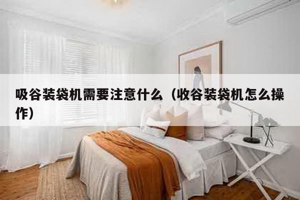 吸谷裝袋機需要注意什么(收谷裝袋機怎么操作)