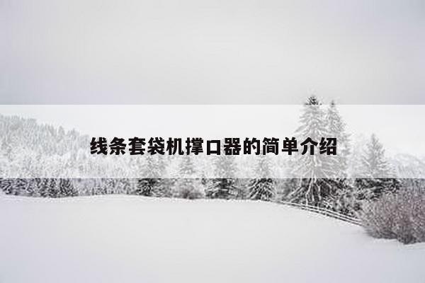 線條套袋機(jī)撐口器的簡(jiǎn)單介紹