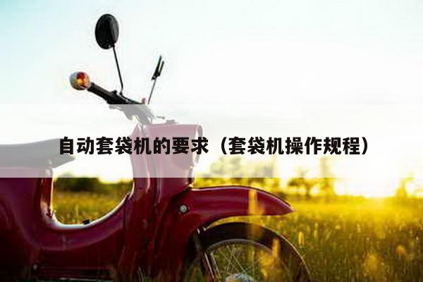 自動套袋機的要求(套袋機操作規程)