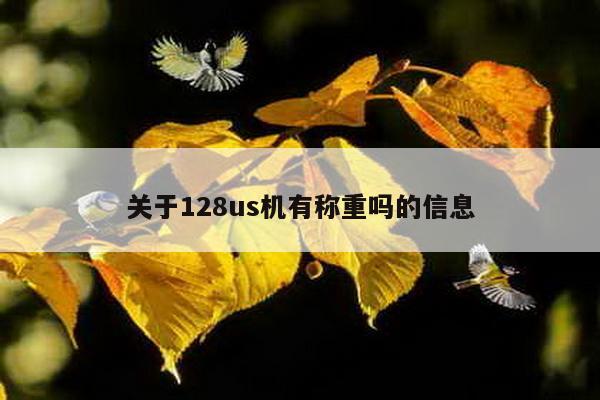 關(guān)于128us機有稱重嗎的信息