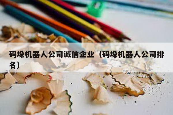 碼垛機器人公司誠信企業(碼垛機器人公司排名)