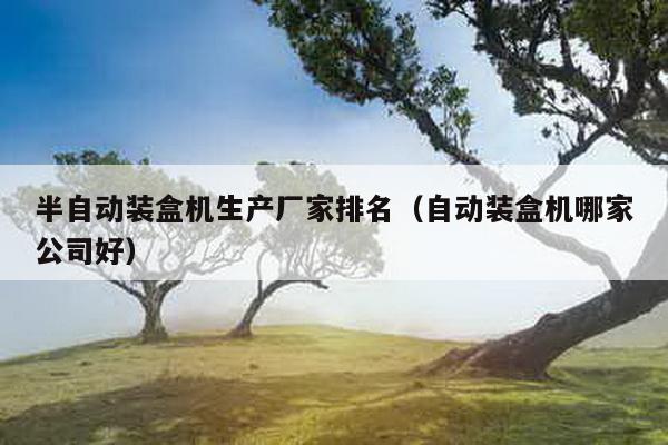 半自動裝盒機生產廠家排名(自動裝盒機哪家公司好)